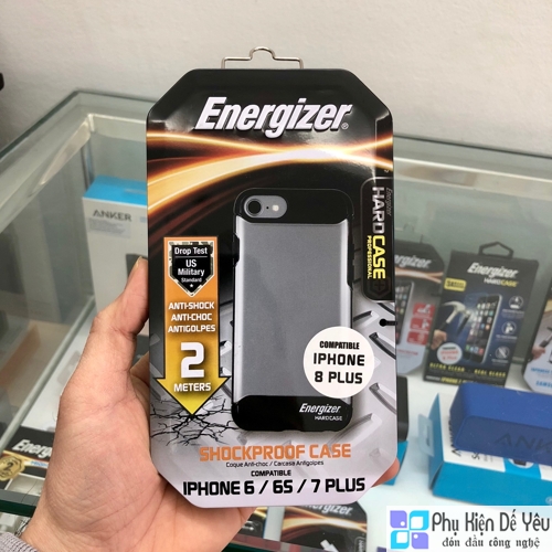 Ốp lưng Energizer chống sốc 2m cho iPhone 6/6S/7/8 plus - ENCOSPIP7PBK