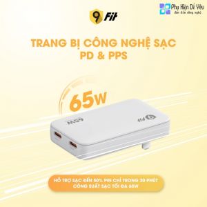 Bộ sạc tường 9FIT SLIM GaN PD 65W 2C