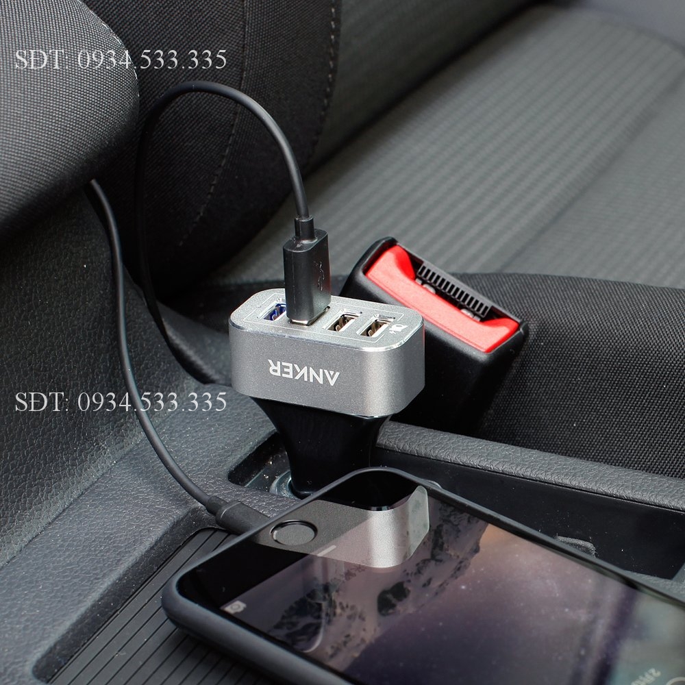 Sạc Ô Tô Anker 48W 4-Port USB Car Charger - 4 Cổng