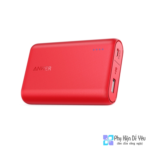 Pin sạc dự phòng Anker PowerCore 10000 mAh, Nhỏ Nhẹ nhất - Đỏ