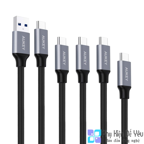 Bộ 5 cáp USB to USB 3.0 Aukey CB-CMD2 - Bện Nylon
