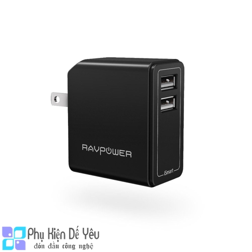 Sạc RAVPower RP-UC11 - 2 cổng iSmart 2.0, 24W