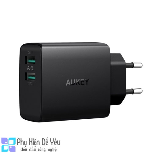 Sạc Aukey PA-U42 - 2 cổng, 24W