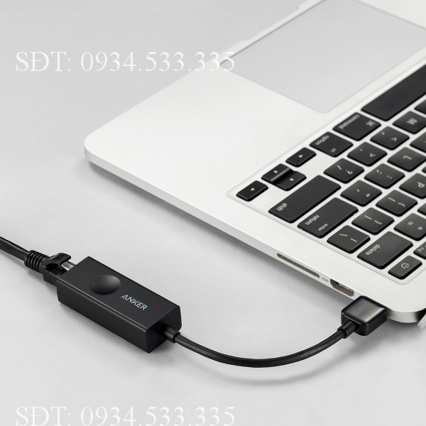 Bộ chuyển đổi Anker từ USB sang cổng mạng Gigabit - Đen