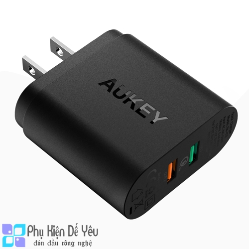 Sạc Aukey PA-T12- QC 2.0, 2 cổng