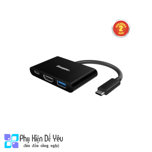 Bộ chuyển USB-C 3.1 Hub Energizer HC303CV USB A/USB-C/HDMI