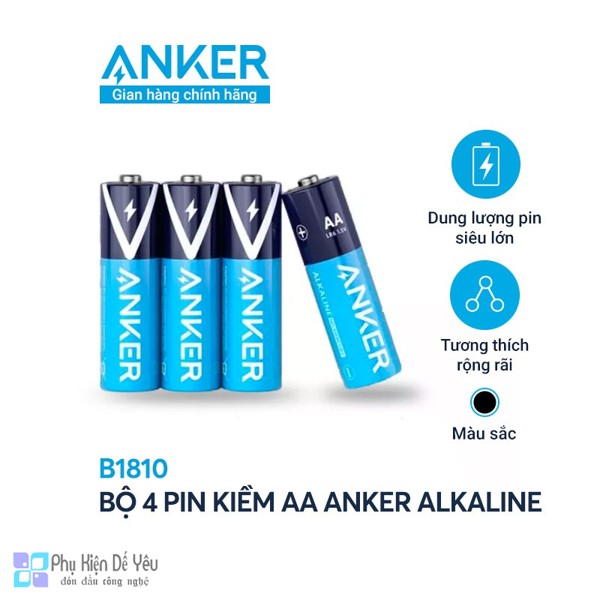 Pin Kiềm ANKER AA Alkaline 4 Pin - B1810