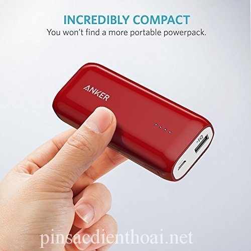 Pin sạc dự phòng Anker Astro E1 5200mAh - Màu Đỏ