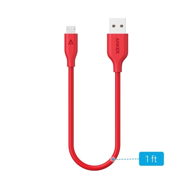Cáp Micro USB Anker PowerLine - Dài 30cm - Đỏ