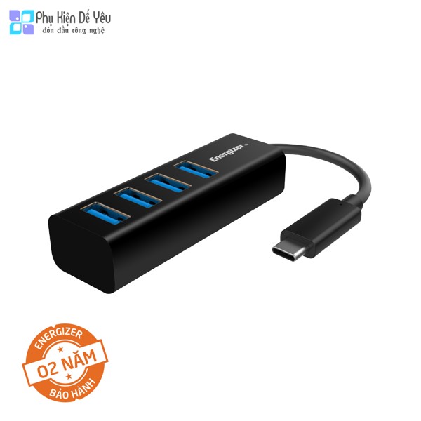 Hub USB-C ra 4 cổng USB-A Energizer HC304A