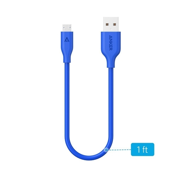Cáp Micro USB Anker PowerLine - Dài 30cm - Xanh