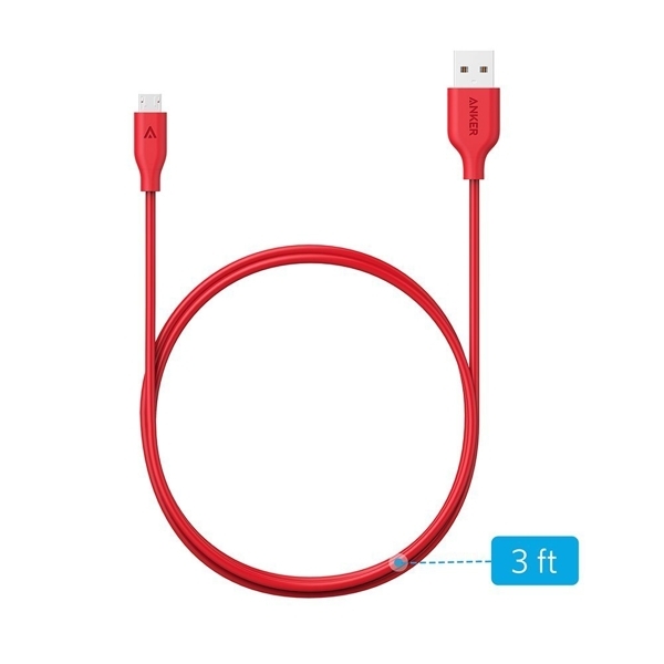 Cáp Micro USB Anker PowerLine - Dài 90cm - Đỏ