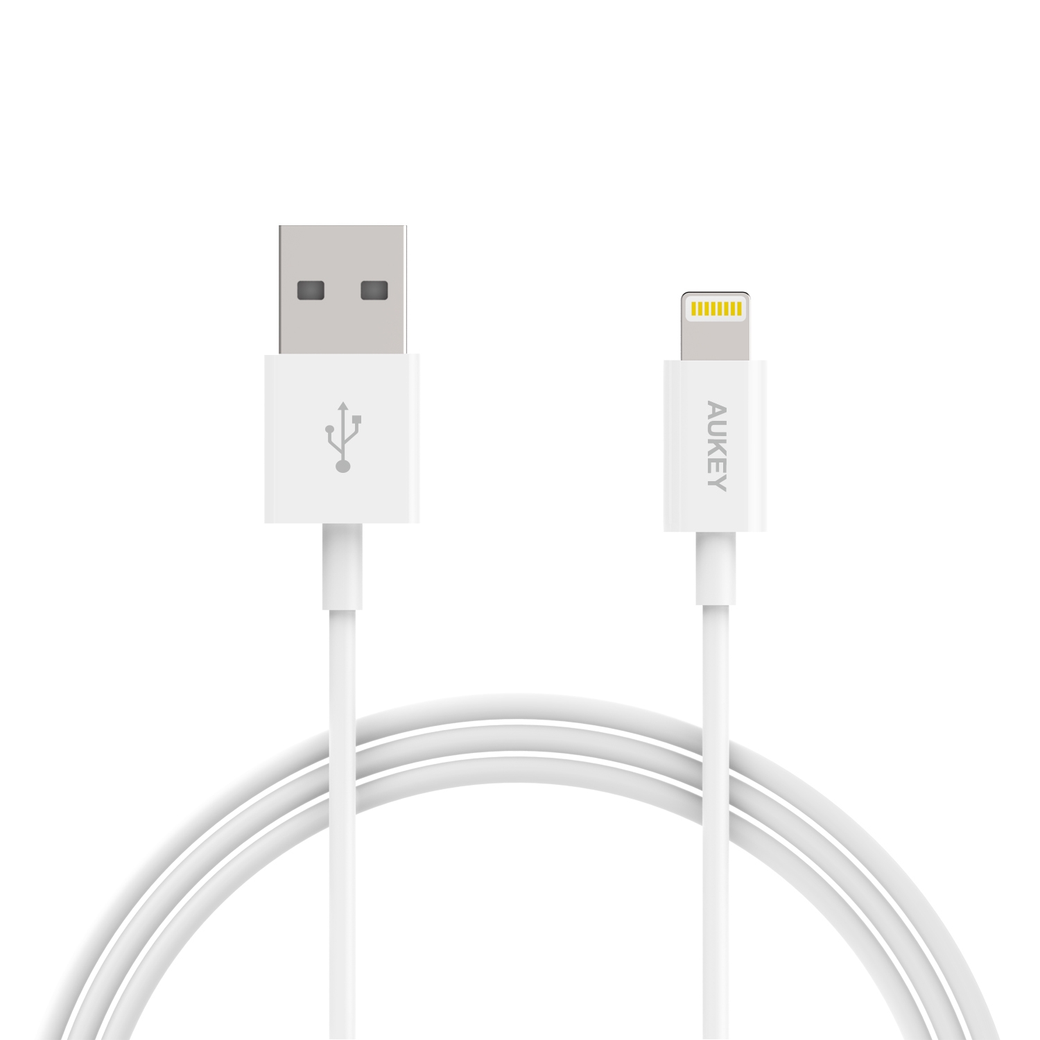 Cáp Lightning AUKEY 1m - Chứng chỉ Apple MFI - Trắng