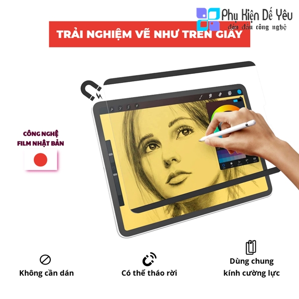 Dán Màn Hình Paper Feel cho iPad phiên bản Nam Châm Mocato M307
