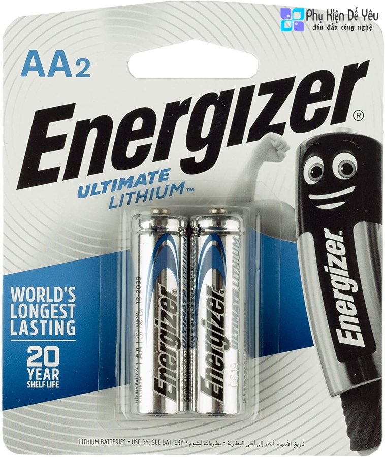 Pin AA Energizer Lithium Batteries L91 BP2