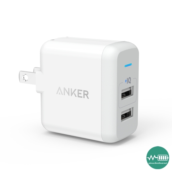 Sạc Anker PowerPort 2 Lite, 2 cổng, Trắng