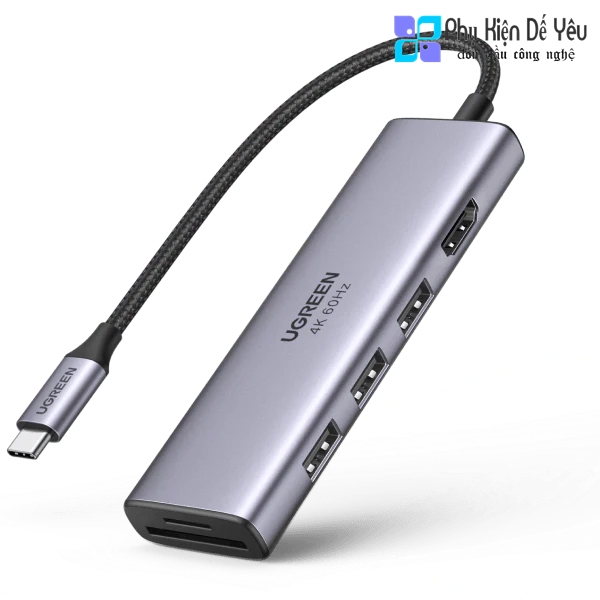 Bộ chia USB-C sang HDMI 6 trong 1 Ugreen 60383