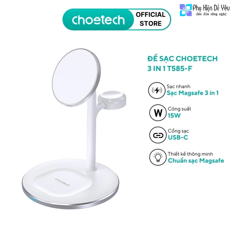 Đế sạc không dây 3 trong 1 CHOETECH T585-F - 15W