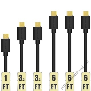 Bộ 6 cáp Micro USB Tronsmart MUPP8 mạ vàng