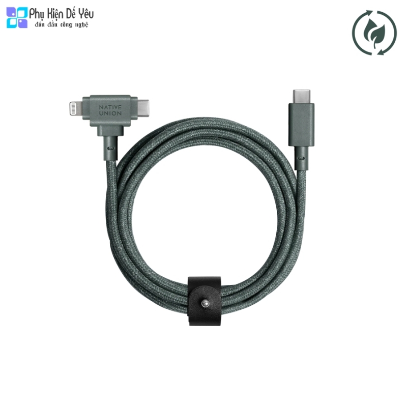 Cáp Native Union Belt Cable Duo (USB-C to USB-C & Lightning) 1.5m