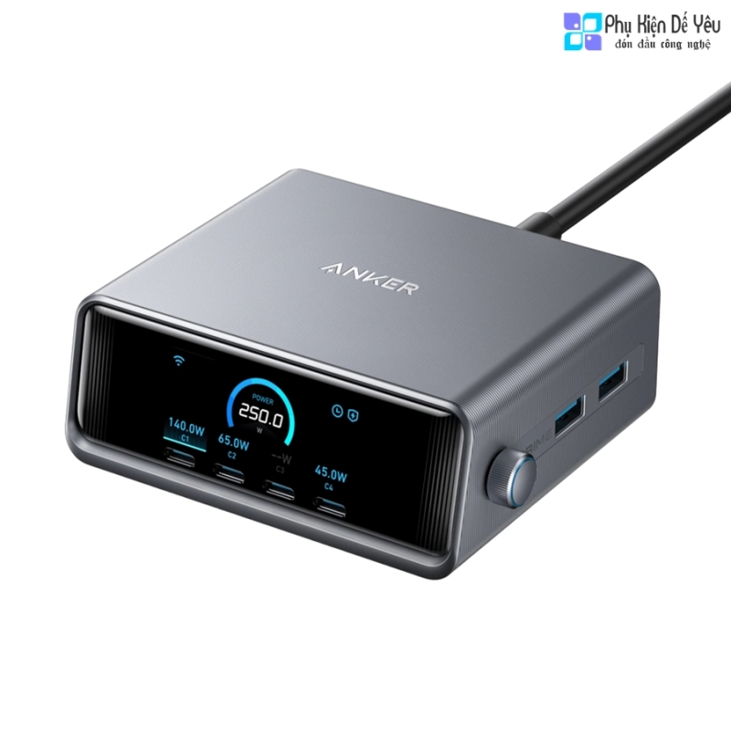 Sạc Anker Prime (250W, 6 Ports, GaNPrime) - A2345