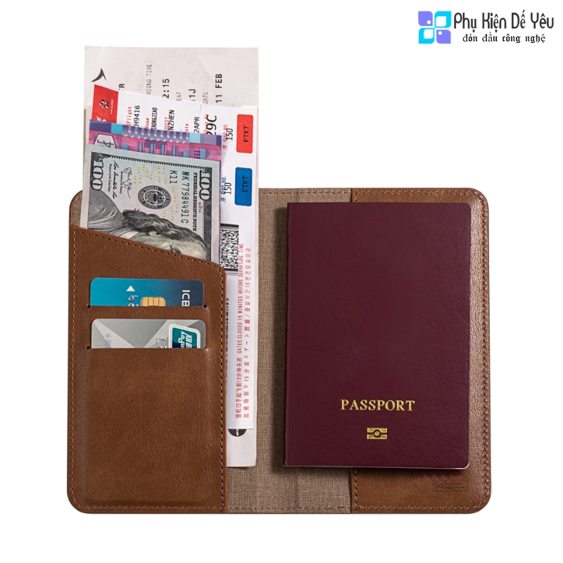 Bao đựng hộ chiếu Mazer 1TagPassport (FindMy Passport Holder) - Tương thích Apple Find My