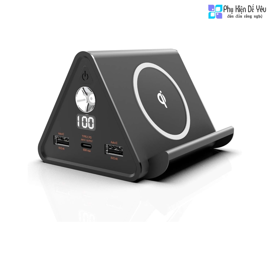 Pin dự phòng không dây Cheero Power Mountain Mini (30.000mAh, USB-C PD, Đèn LED) - CHE-111