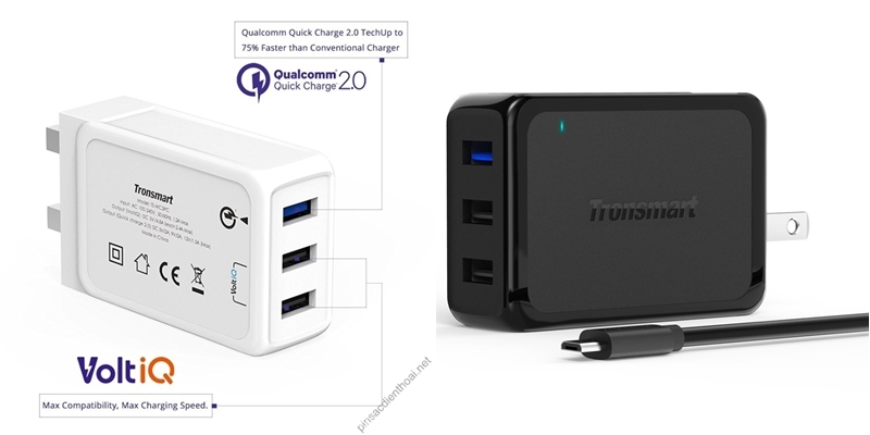 Sạc 3 cổng Tronsmart WC3PC, Quick Charge 2.0