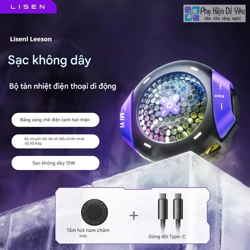 Tản nhiệt sò lạnh Lisen Leeson tích hợp sạc không dây Magsafe 15W