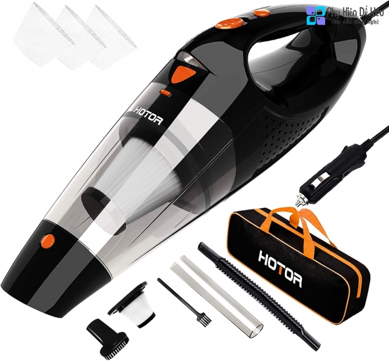 Máy hút bụi ô tô có dây HOTOR - Công suất cao để vệ sinh ô tô nhanh chóng