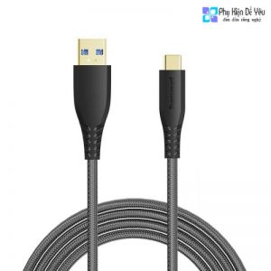 Cáp sạc nhanh USB-C sang USB-A 3.0 dài 1,8m Tronsmart TAC02