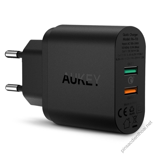 Sạc 2 cổng AUKEY PA T13 Quick Charge 3.0