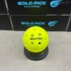 Hộp 6 bóng Pickleball Gold Pick G-Pro Performance (40 lỗ, nhựa nguyên sinh)