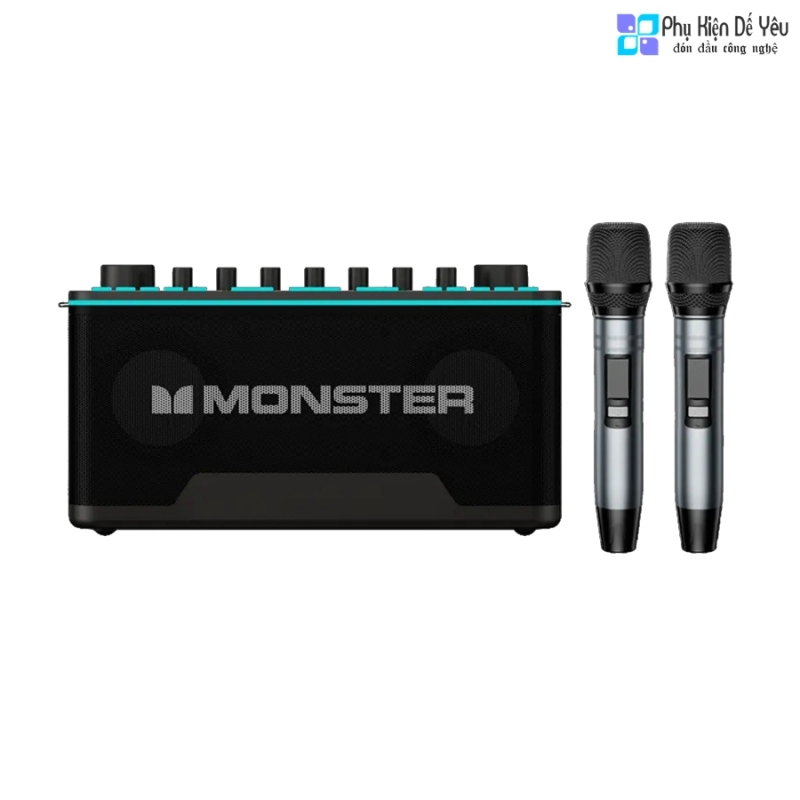 Loa Bluetooth MONSTER AirRock SK100 (Loa Karaoke kèm 2 MIC)