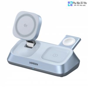 Sạc không dây UGREEN MagFlow 3-in-1 Magnetic Wireless Charger (Qi2 25W, MagSafe-Compatible) - W711