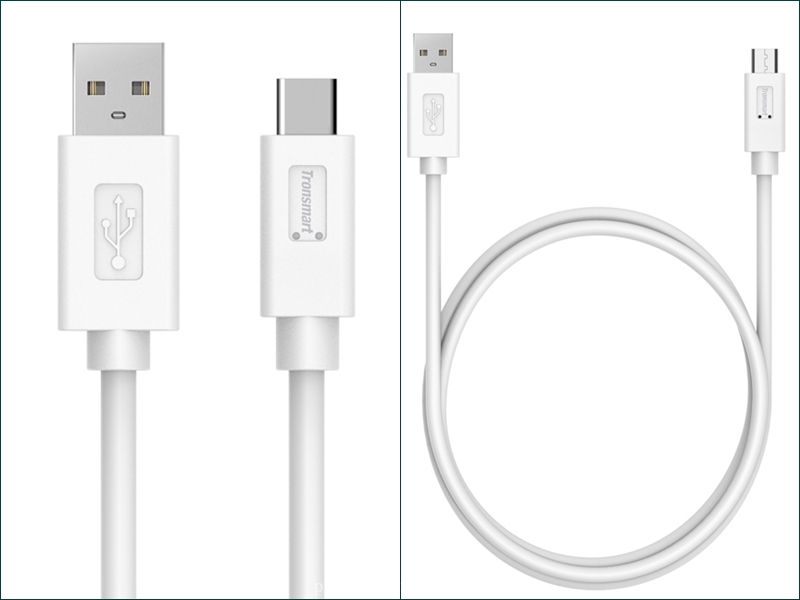 Cáp USB-C to USB 2.0 Tronsmart 1,8m - Màu Trắng