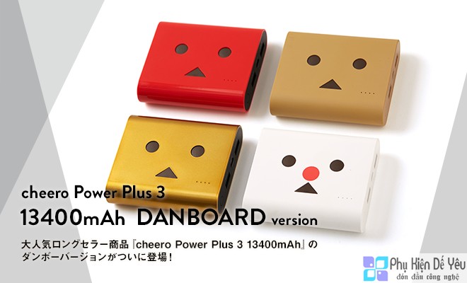 Pin sạc dự phòng Cheero Power Plus 3 13400mAh DANBOARD - CHE-067