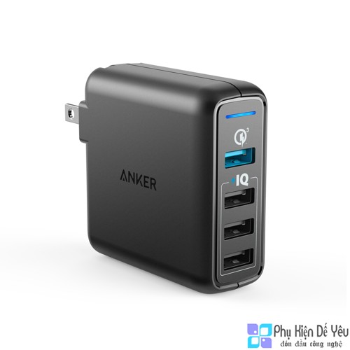 Sạc Anker PowerPort Speed 4 -  43.5W, 4 Cổng, QC 3.0