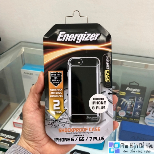 Ốp lưng Energizer trong chống sốc 2m cho iPhone 6/6S/7/8 plus - ENCOSPIP7PTR