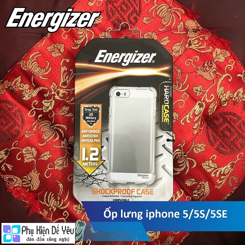 Ốp lưng trong Energizer HC chống sốc 1.2m cho iPhone 5/5S/SE- ENCMA12IP5TR